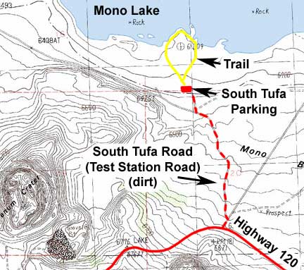 Mono Lake Birdwatching Map