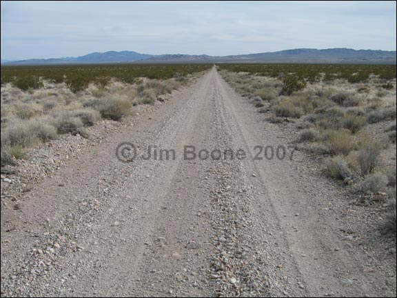 Desert road near Ryholite, NV