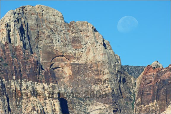 Moon over Red Rocks