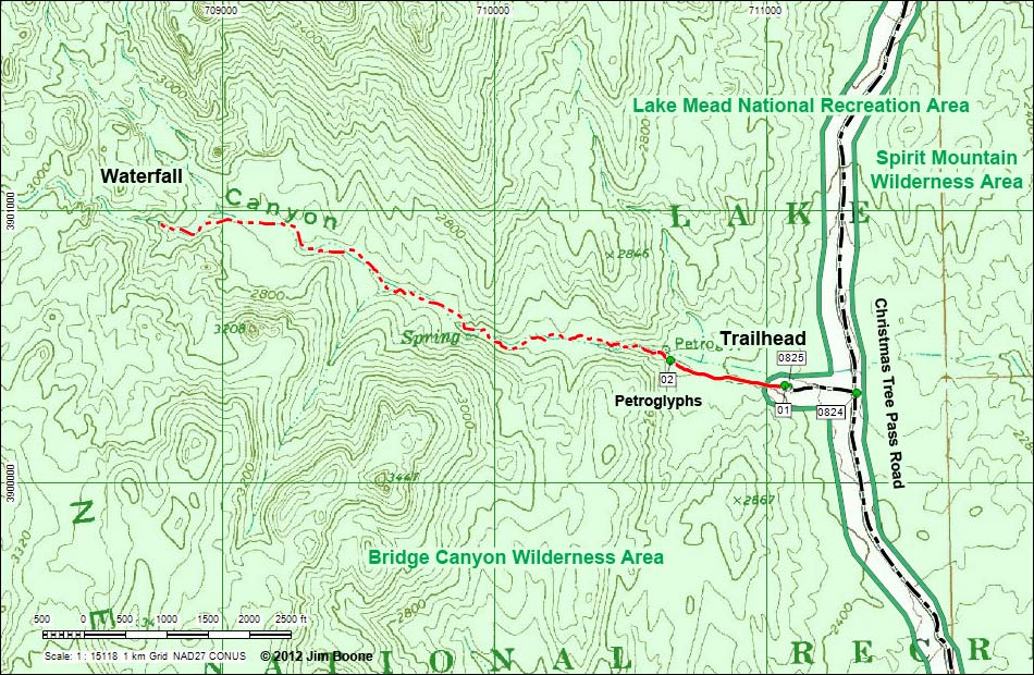 Grapevine Canyon Site Map