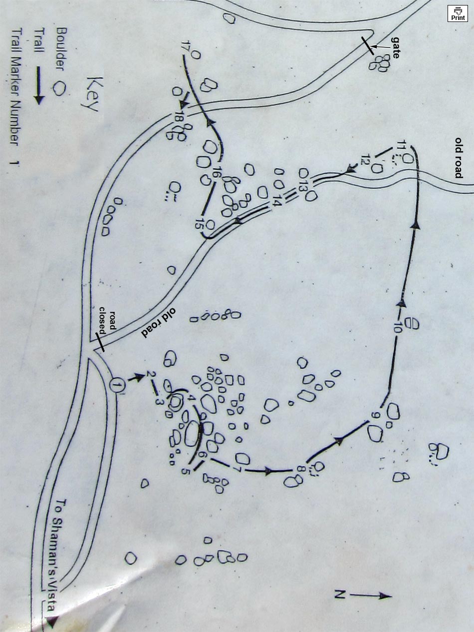 Ash Springs Archeological Site Hand-Drawn Map