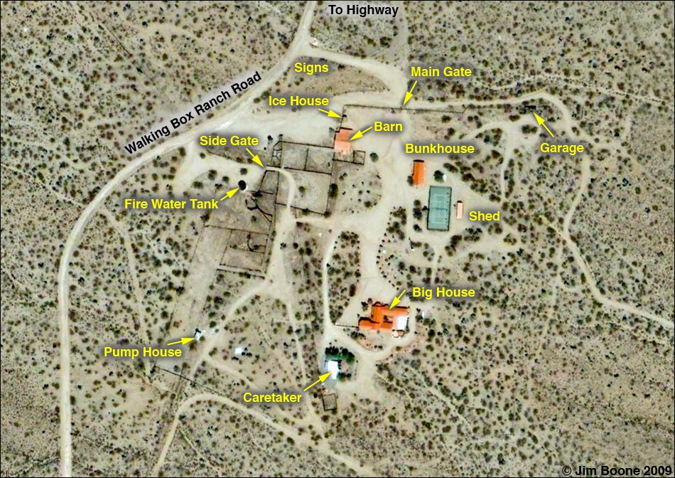 Walking Box Ranch, site map