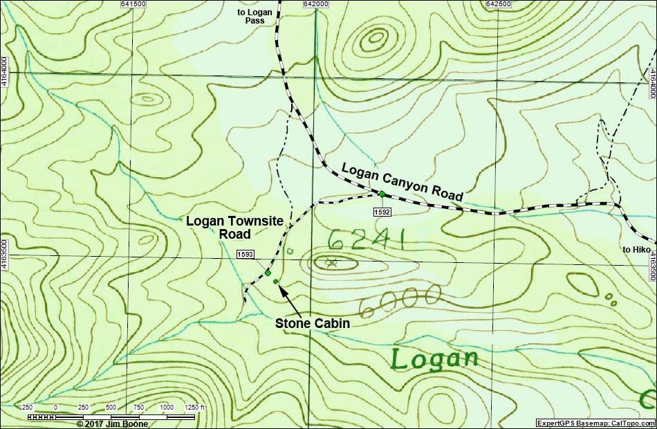 Logan Townsite Road Map