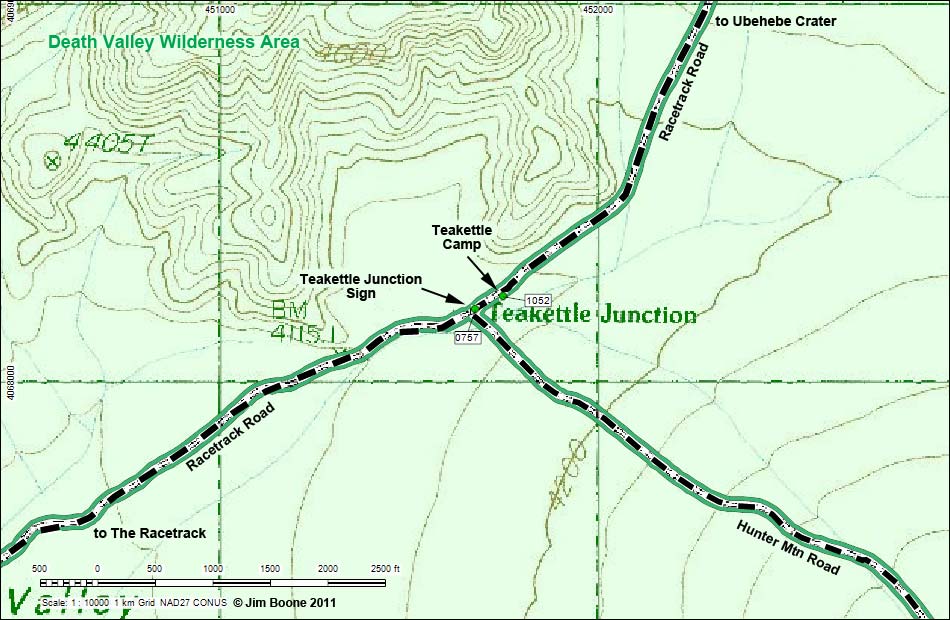 Teakettle Junction Map