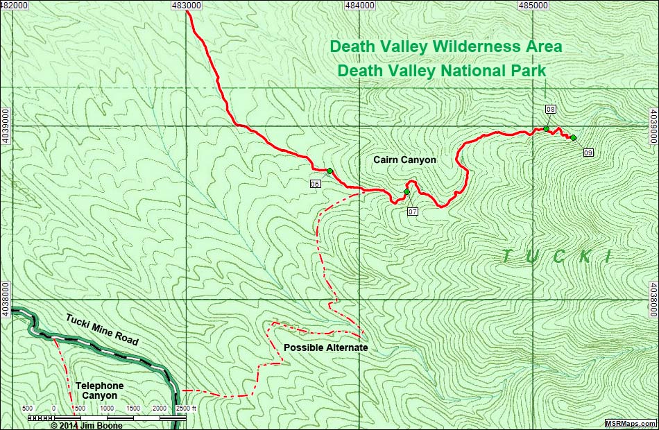 Cairn Canyon Map
