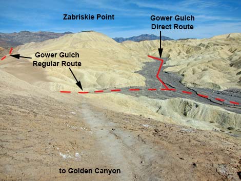 Golden Canyon to Zabriskie Point Trail