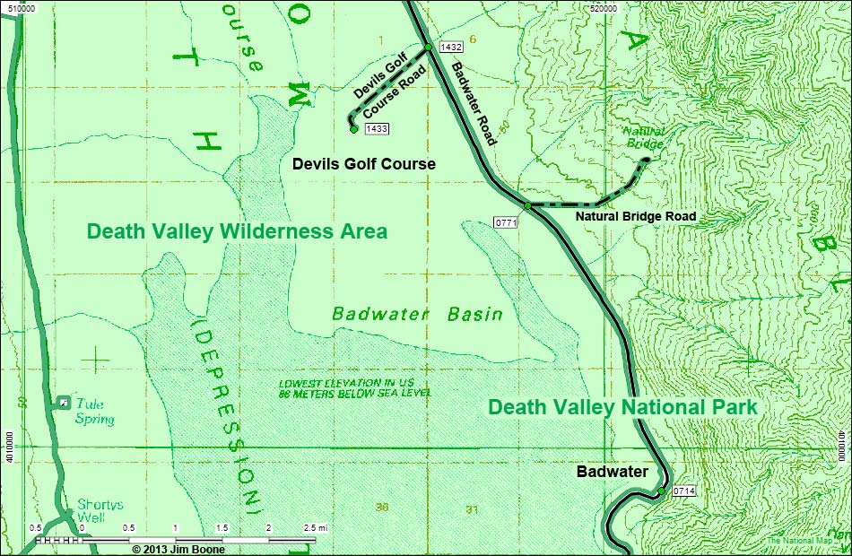 Devil's Golf Course Map