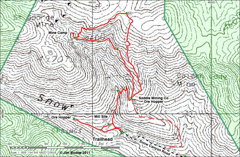 Snow Canyon Hiking Map