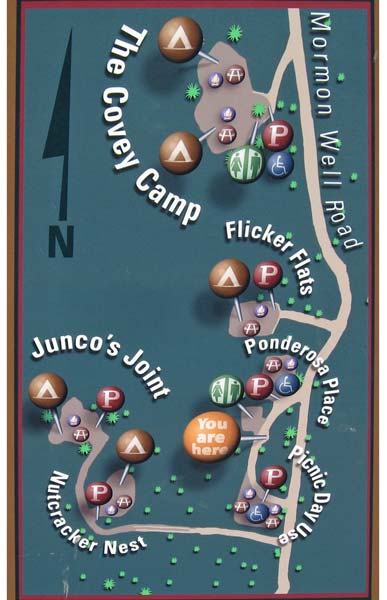 Mormon Pass Campground Map