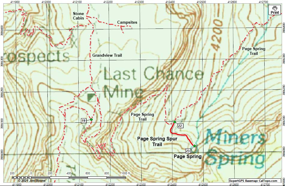 Page Spring Trail Map