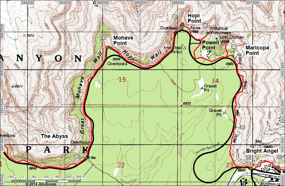 rim trail map