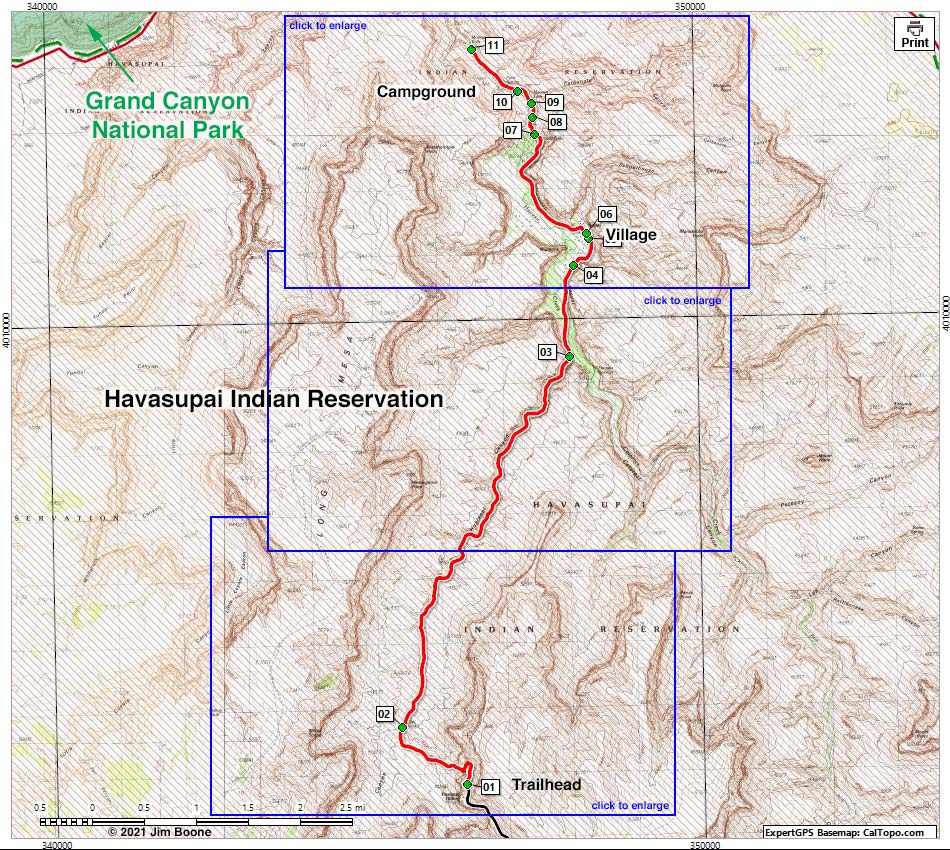 Havasu Canyon Map