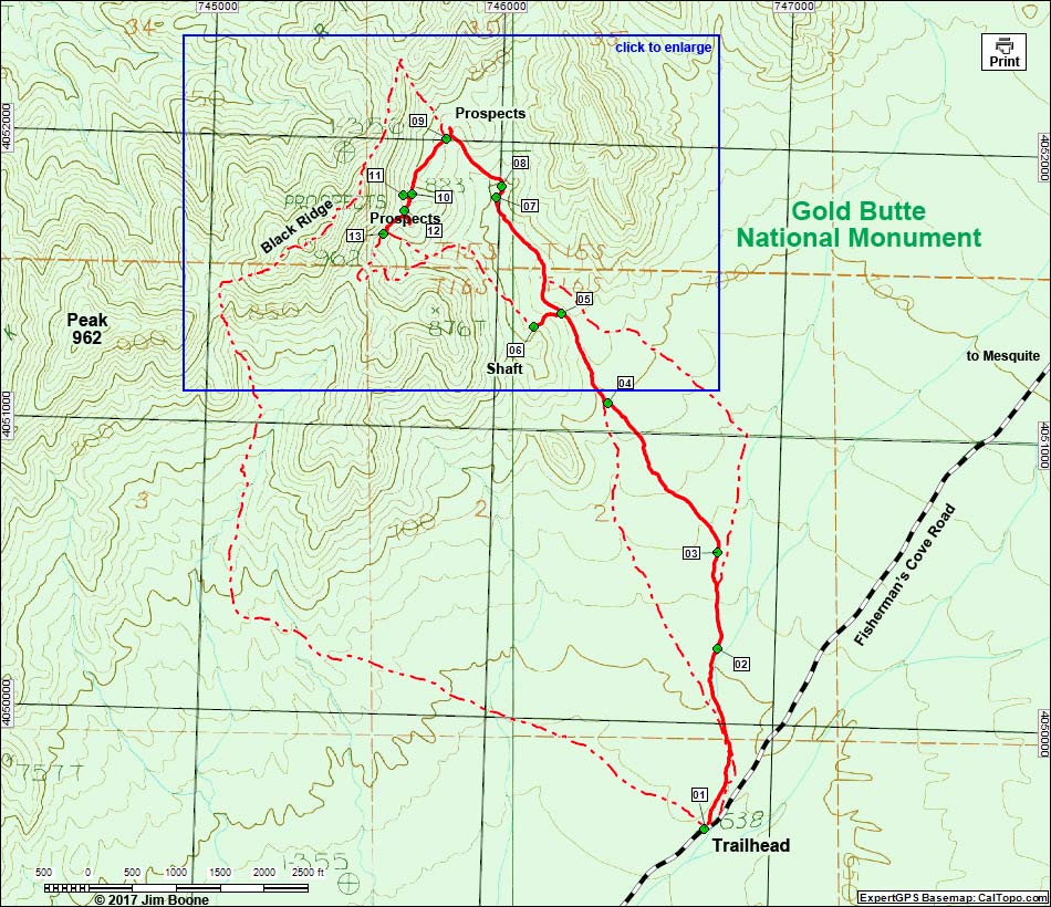 Black Ridge Mine Area Map