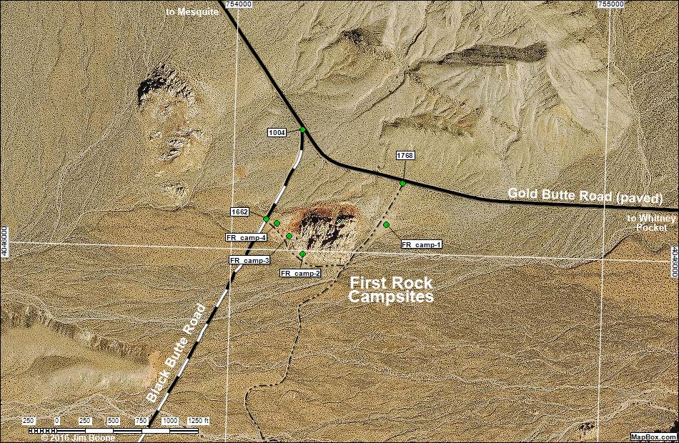 First Rock Camping Map