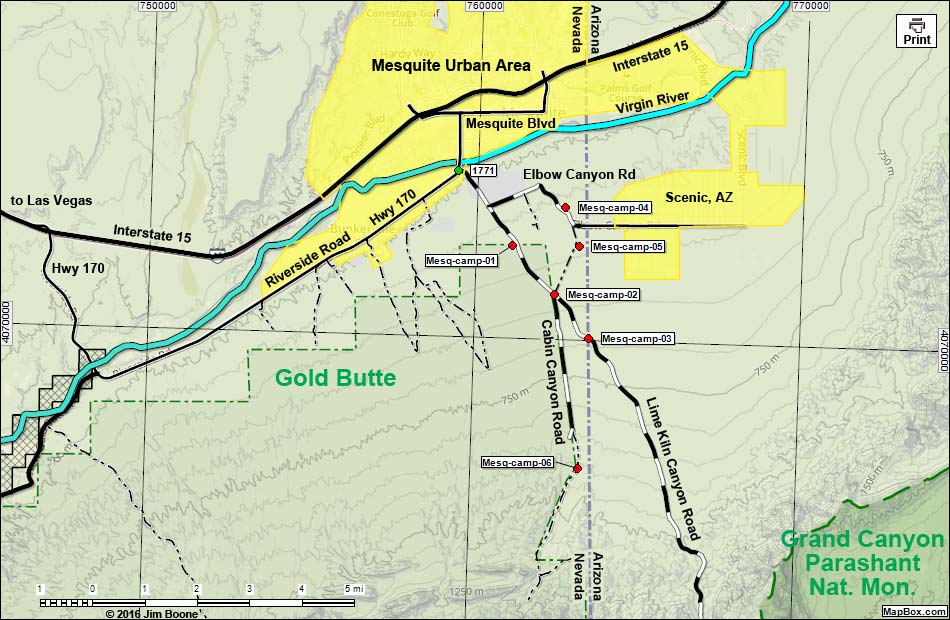 Gold Butte - Mesquite Area Campsites