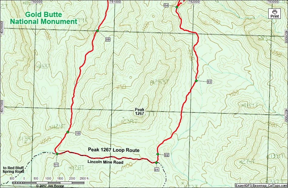 Peak 1267 Loop Map