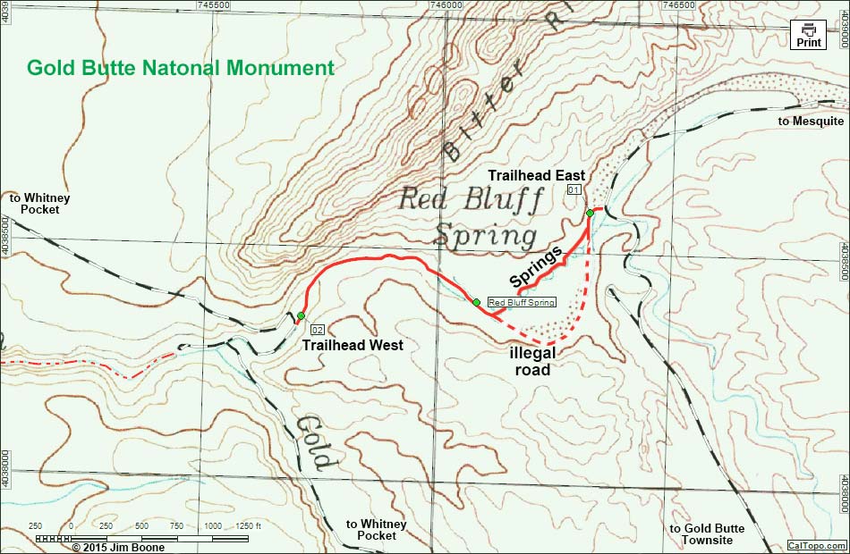 Red Bluff Spring Map