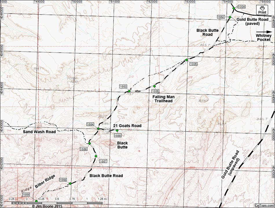 Black Butte Road Map