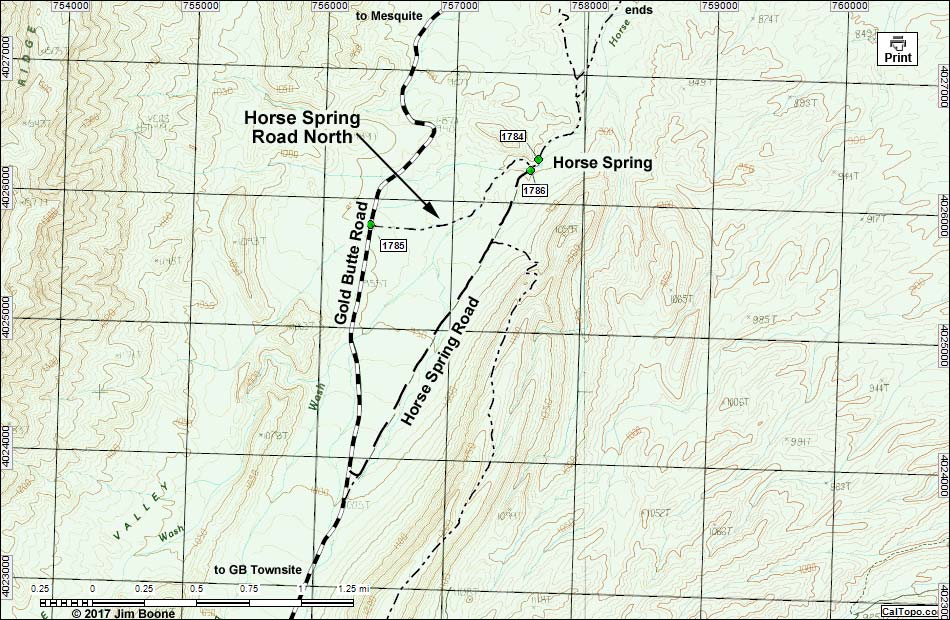 Horse Spring Road Map