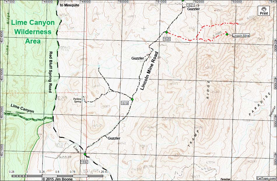Lincoln Mine Road Area Map