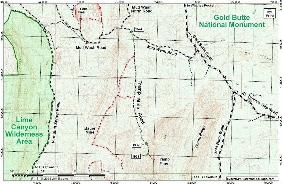 Tramp Mine Road Map