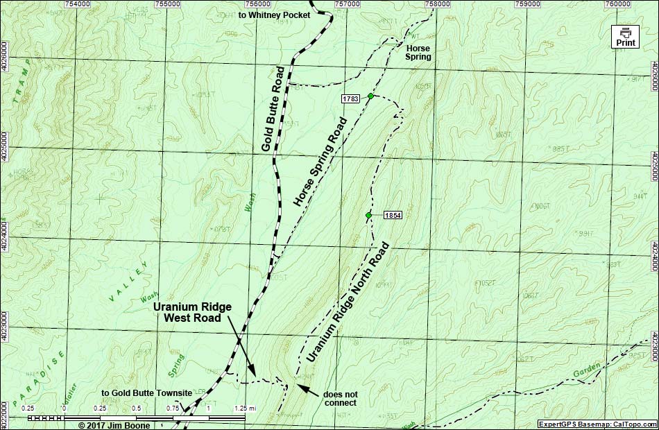 Uranium Ridge Road Map