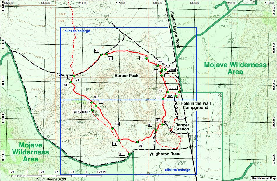 Barber Peak Loop Map
