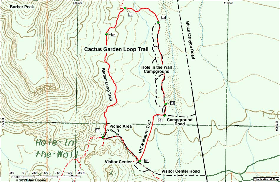 Cactus Garden Loop Trail Map