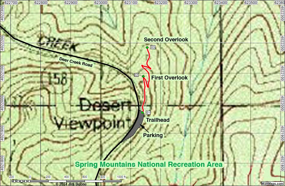 Desert Overlook Trail Hiking Map