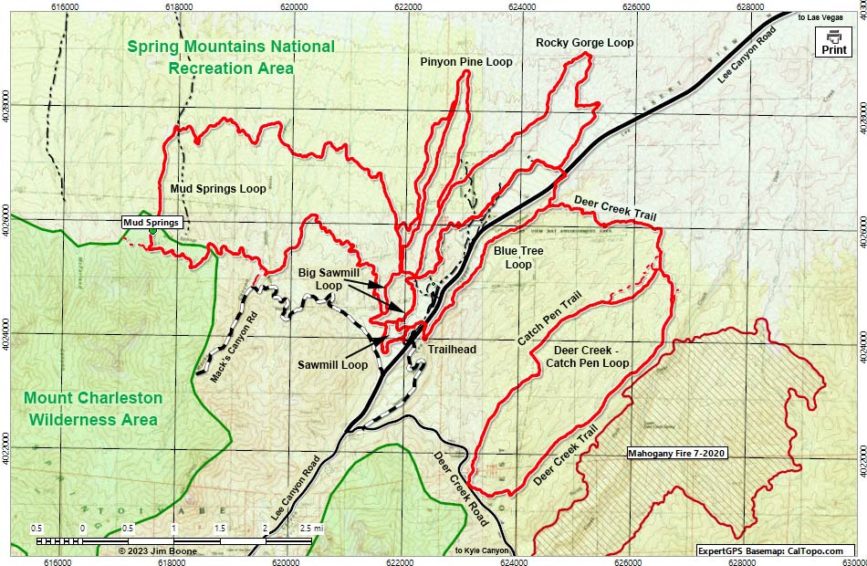 Sawmill Loop Trail Map