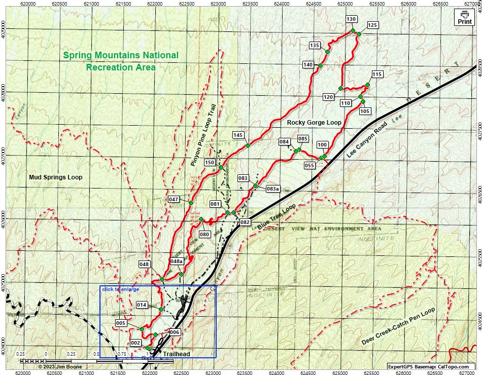 Rocky Gorge Loop Trail Map