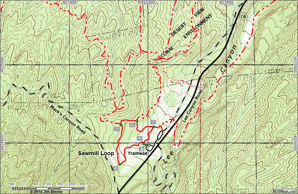 Sawmill Loop Trail Map