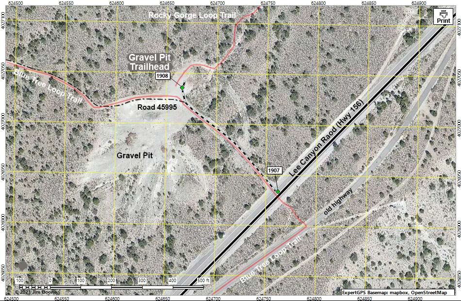 Gravel Pit Trailhead Map