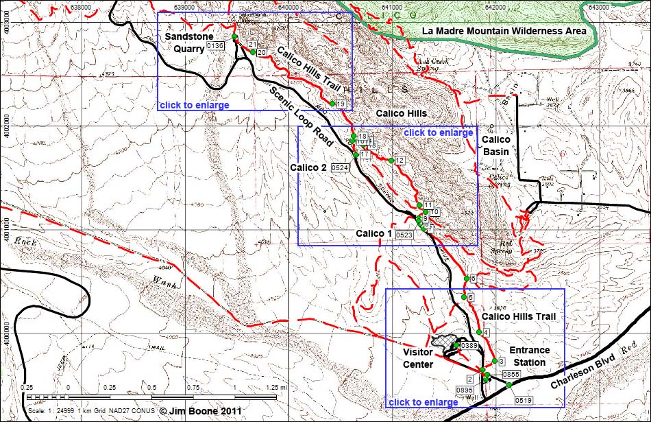 Calico Hills Trail Map