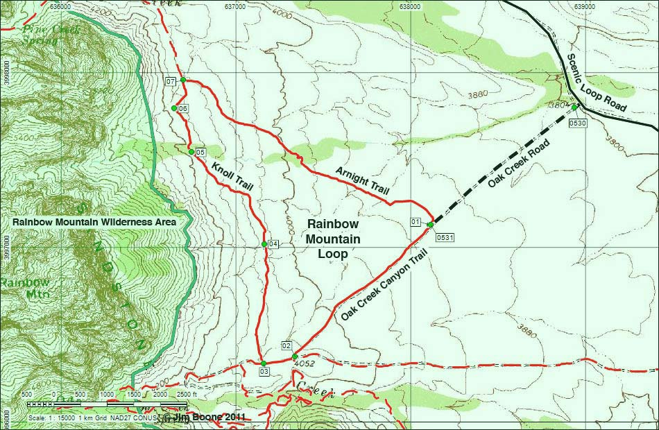 Rainbow Mountain Loop Trail Map