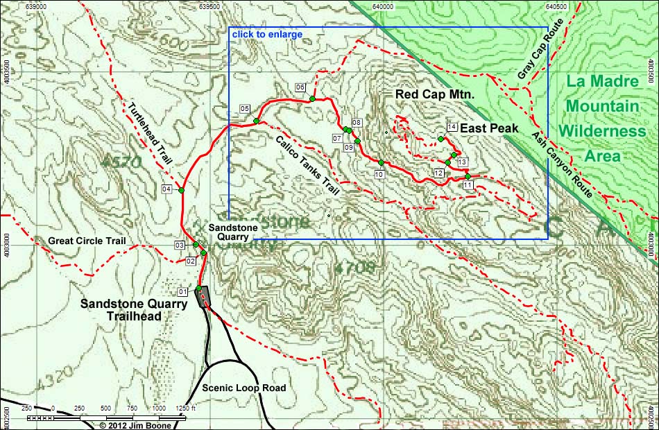 Red Cap Mountain Trail Map