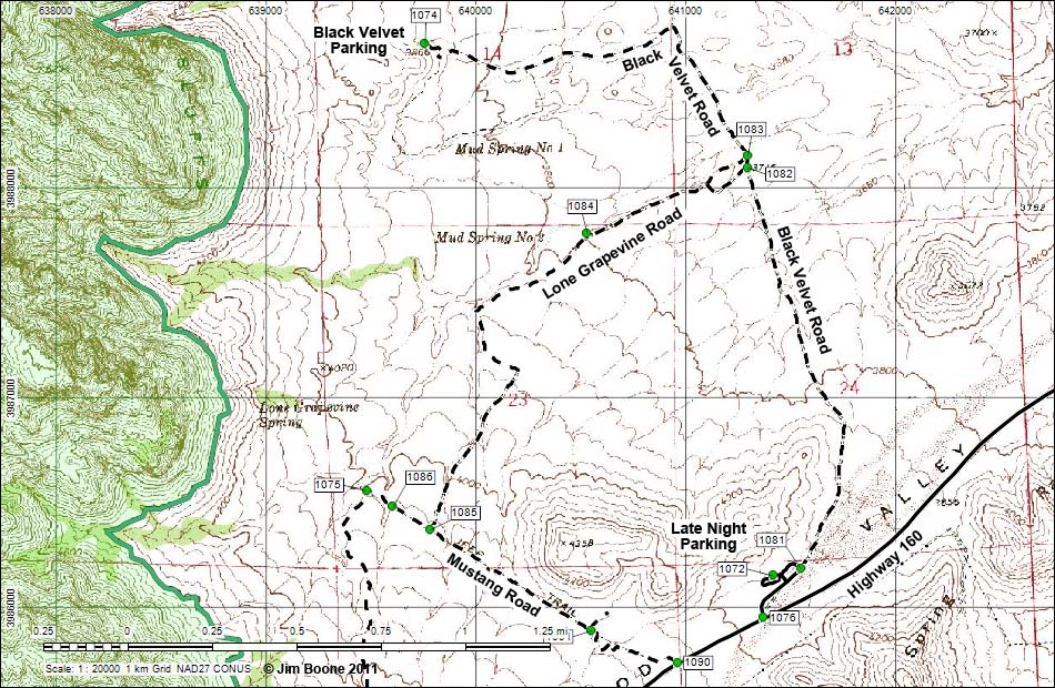 Lovell Canyon Road Map