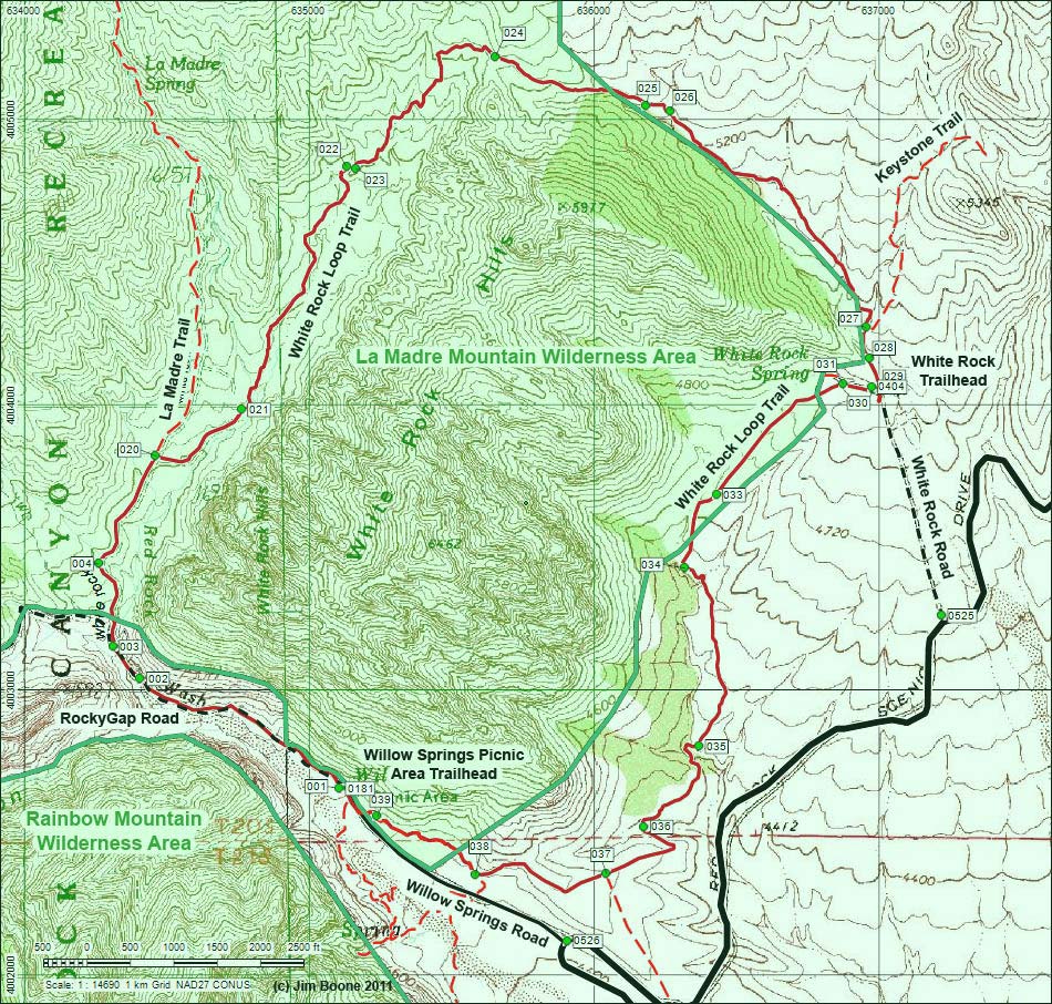 White Rock Loop Trail Map