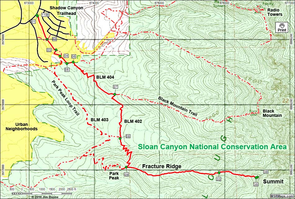 Fracture Ridge Trail Map