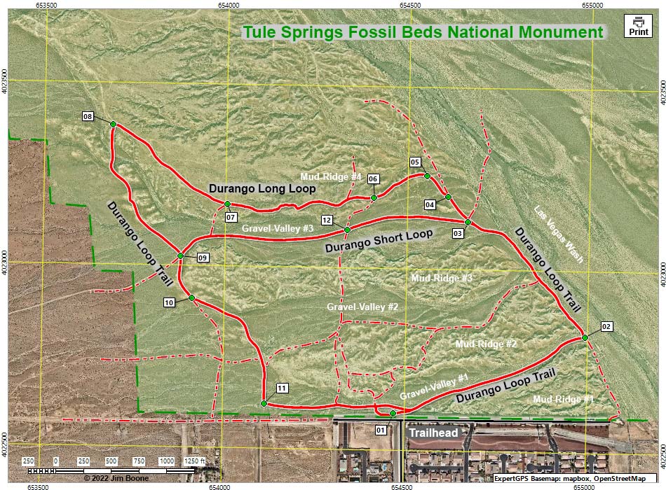 Durango Loop Temporary Trail Map
