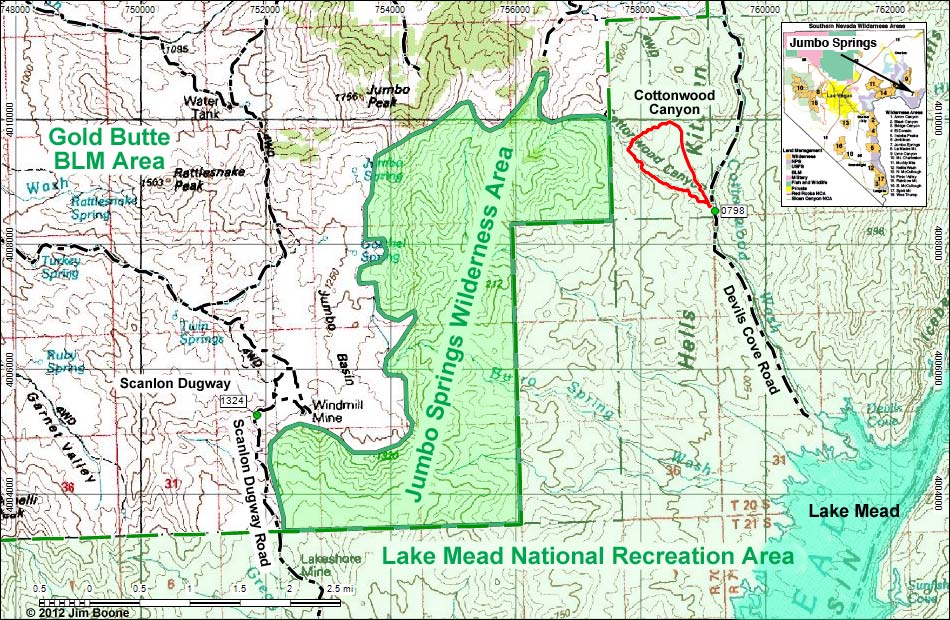 Jumbo Springs Wilderness Area Map