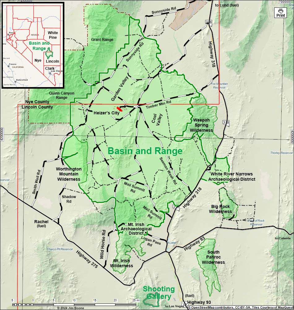 Basin and Range Map