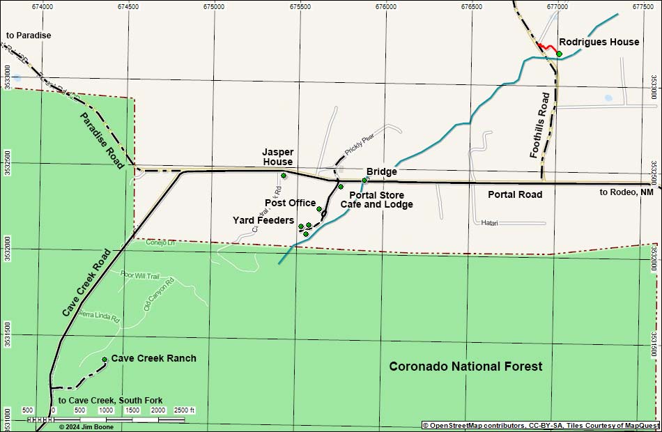 South Fork of Cave Creek Map