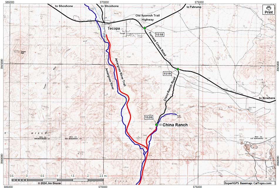 China Ranch Date Farm Birding Map