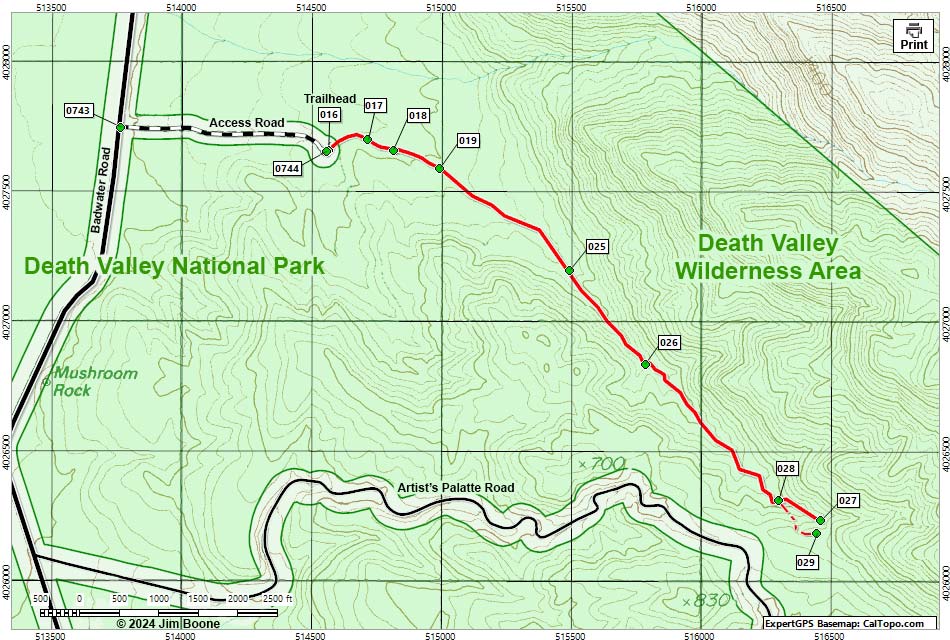 Desolation Canyon Route Hiking Map