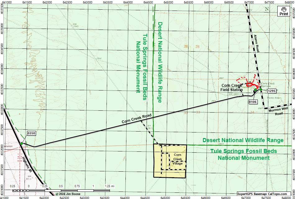 Corn Creek Road Map