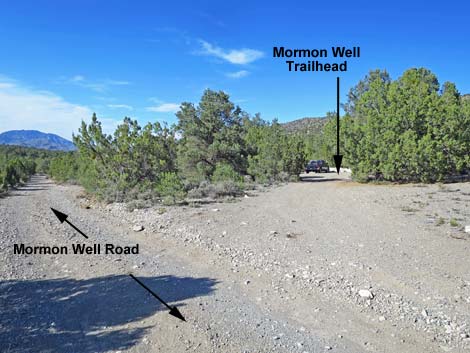 Mormon Well trailhead parking area