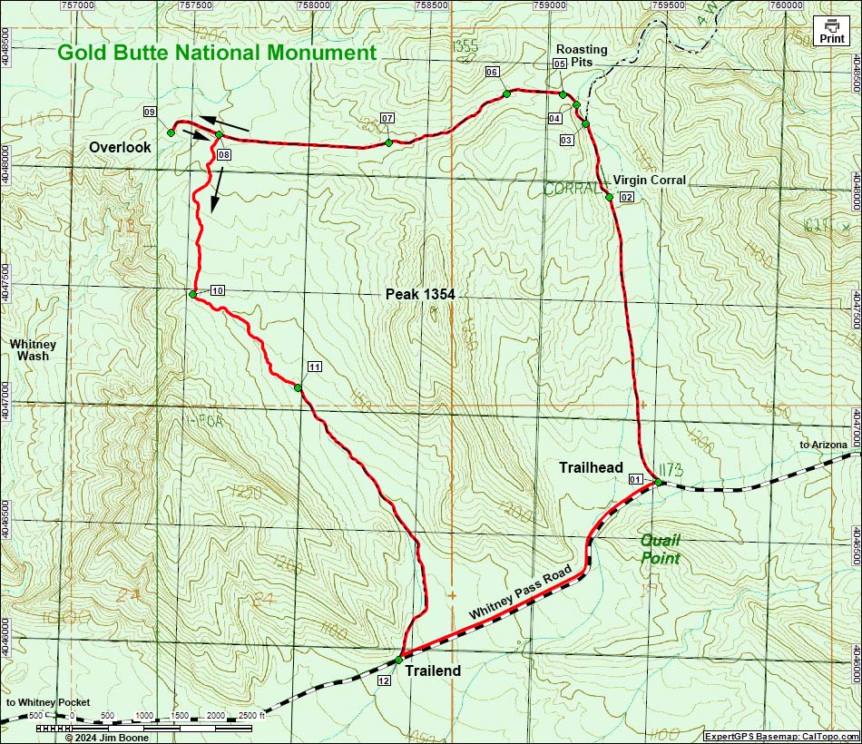 Peak 1354 Loop Route