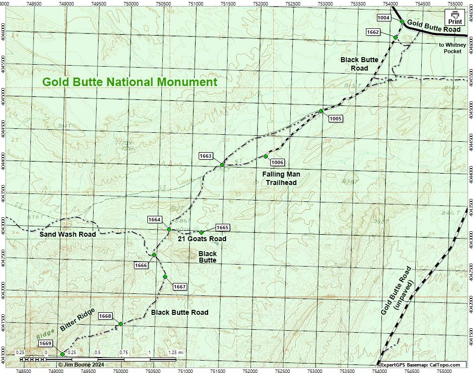 Black Butte Road Map