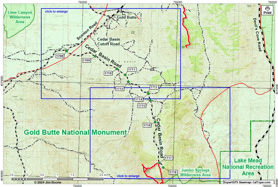 Cedar Basin Road Map